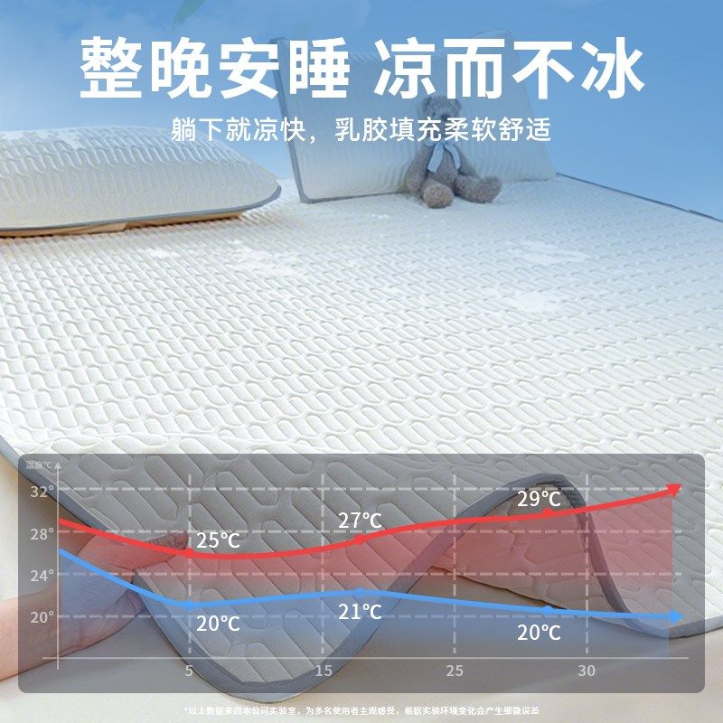 20新款乳胶凉席单件三件天然可水洗家用学生宿舍夏天冰凉床垫,床上用品,乳胶席,淘宝优惠券,粉丝福利购,淘宝优惠卷