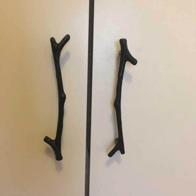 10Pcs Twig Branch Cabinet Handles Vintage Drawer Cupboard Pu