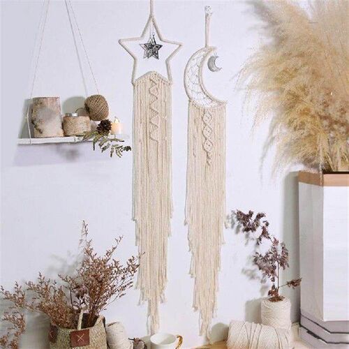 Nordic Dream Catchers Wall Hanging Decor Macrame Moon Boho