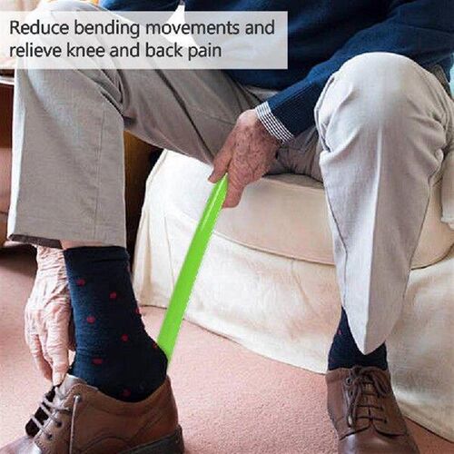 1pc Extra long flexible plastic shoe horns do not require
