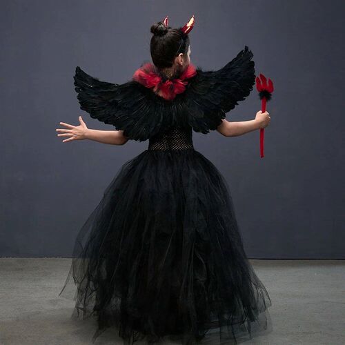 Child Royal Vampire Costume Set for Girls Halloween Dress