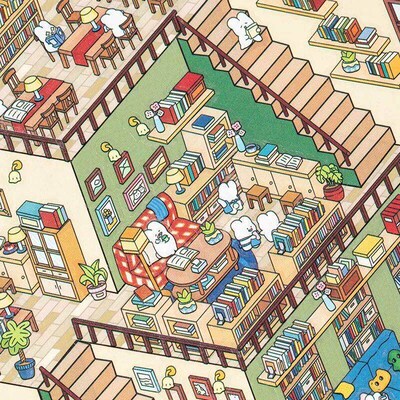 Plus Size Third-story Cabin Scene DIY Sticker Highly Playabl