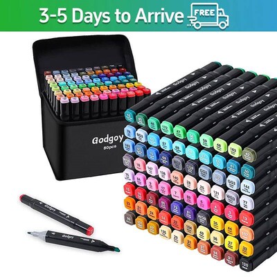 Markers, 80/120/168 Colors Two Color Professional Permanent