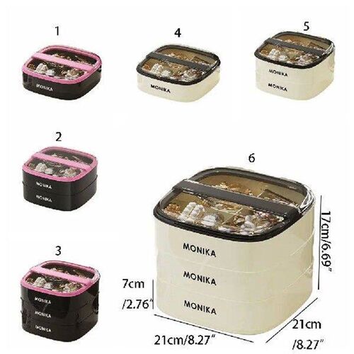 Large Capacity Cosmetic Storage Box Multi-compartment
