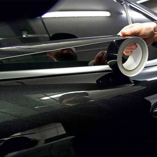 3/5/7/10CM Glossy Black Vinyl Wrap Film Tape Stripes For Car