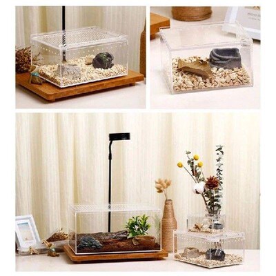 Acrylic Cage Breeding Box Terrarium Clear Feeding Habitat