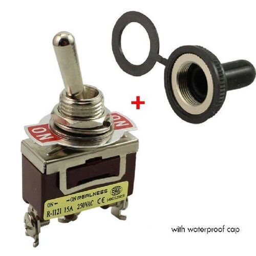 Univeral 15A 250V 3 Terminal ON/ON Rocker Toggle Switch