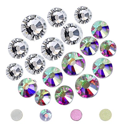 Promotion! Clear AB Non hot fix Rhinestones ss16 ss20 flat b