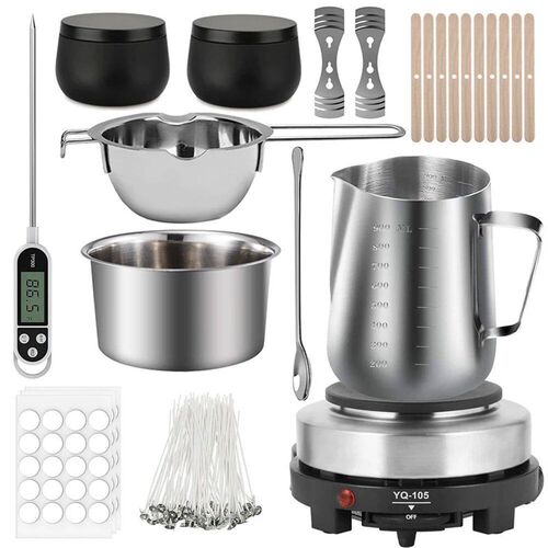 Gemos DIY Handmade Wax Candles Pouring Pot Wicks Candle Maki