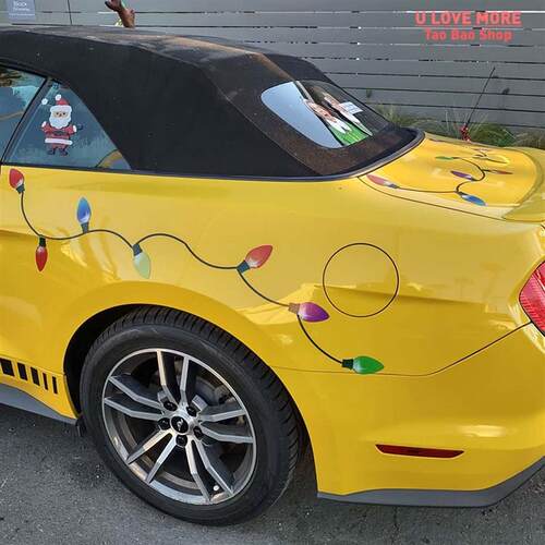 Christmas Car Refrigerator Decorations Reflective Bulb Light