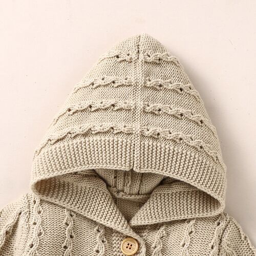 Baby Rompers Autumn Hood Long Sleeve Newborn Boys Girls Knit