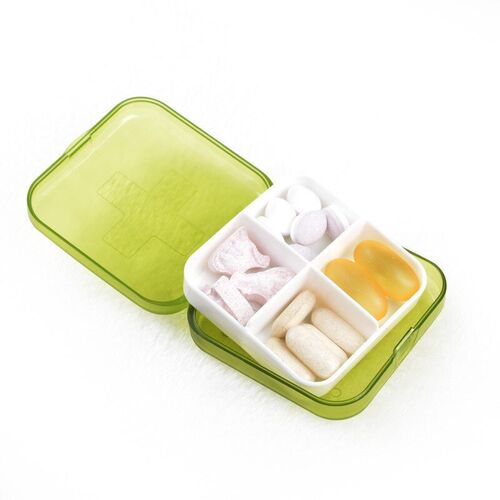 4 Slot Health Medicine Case Medical Pill Holder Box Portable