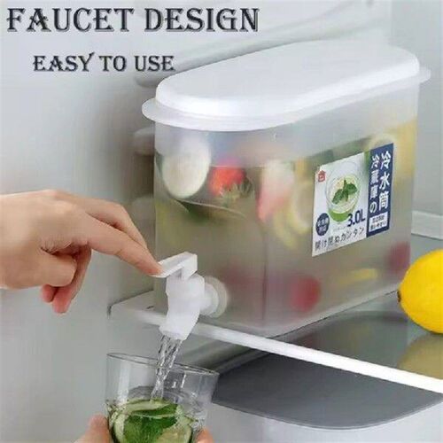 3.5L Cold Water Jug with Tap Fruit Teapot Cold Kettle Drink