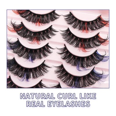 Colored Strip Lashes Fast Shipping Makeup For Clue Mink Eyel