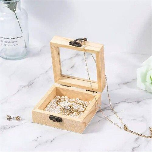 1/3pcs Wooden/Glass Gift Wrapping Wooden Box Natural Colour