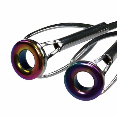 40pcs/lot Fishing Rod Guides 1.8mm-3.2mm Rainbow Fishing Tac