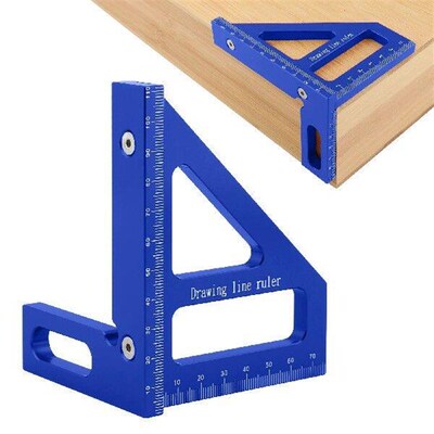 Gauge Aluminum Alloy Scriber Wood Working Triangle Ruler