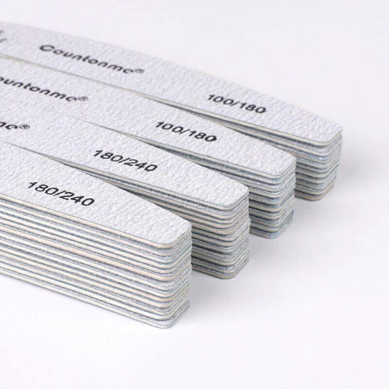 10pcs/Lot Professional Wooden Nail Files 180/240 Buffer 100/图片