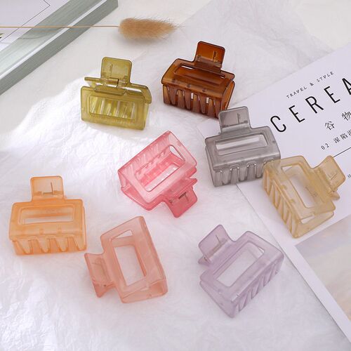 1PC Square Hair Claws Elegant Acrylic Hairpins Small Size Ba