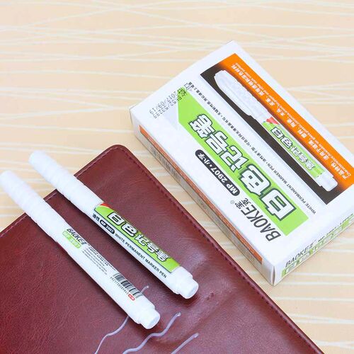 MP2907 White Marker pen Oily Paint Permanent for Metal Leath