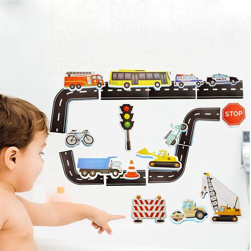 Bath Toys Flexible Road Track Car Train Baby Toys Kids Bathr
