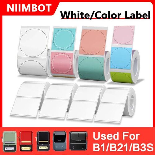 Niimbot White Adhesive Label Waterproof er Round Paper For B