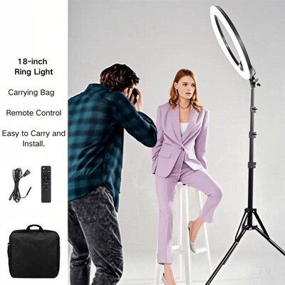 Large Selfie 18 inch Ring Light LED  Video Remote Control Tr
