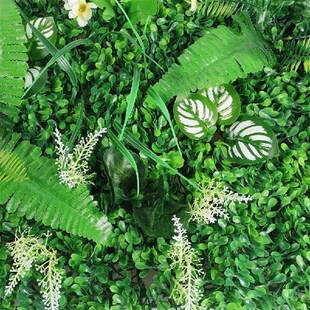 Plastic Simulated Foliage Hedge Grass Background Wall Hedge