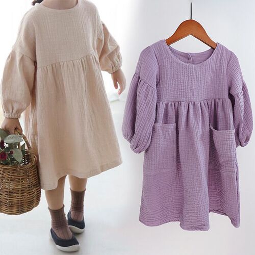 Autumn Spring Childrens Clothes Organic Cotton Double Gauze