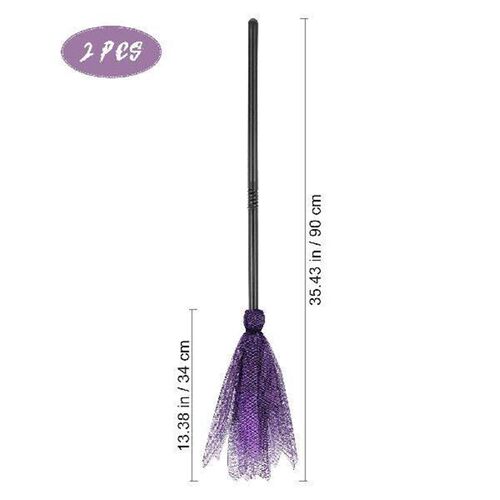 2 Pcs Halloween Broom Kids Clothes Witch for Aldult
