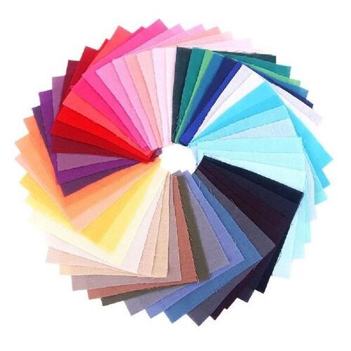 50 Pcs Color Fabric Patchwork Diy Accessories Set Cotton