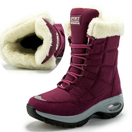 Winter Hiking Boots Shoes for Women Platform Fur Warm Snow B