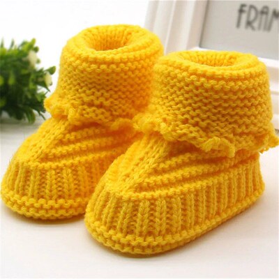 Newborn Booties Baby Socks Shoes Knitting Wool Girl Boy Wint