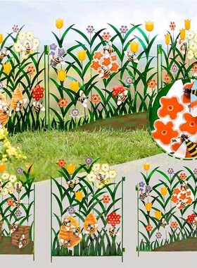 Flower Garden Fence Border Garden Lawn Flowerbeds Picket Fen