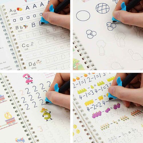 2025New 4Pcs Magic Copy Book Free Wiping Childrens Writing