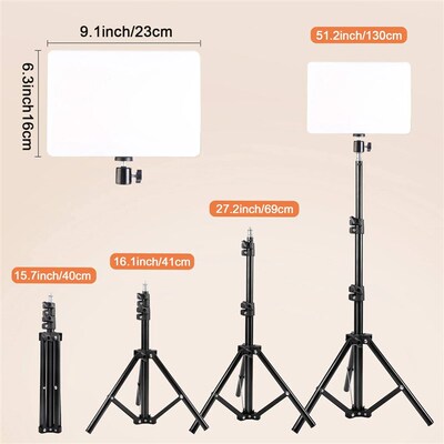 1 10 Inch USB Self-Timer Square Light with 110cm Retractable