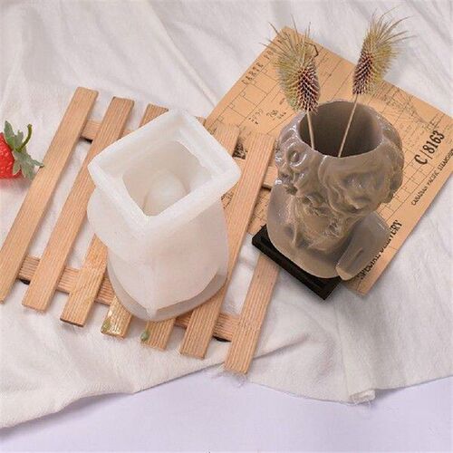 Epoxy Resin Silicone Mold David Head Vase Silicone Molds