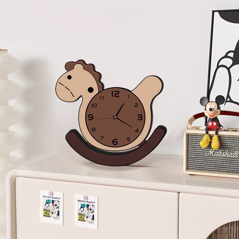 卡通创意时钟摆台式客厅桌面钟表202新款可爱摇摆静音座钟小摆件,家居饰品,座钟,淘宝优惠券,粉丝福利购,淘宝优惠卷
