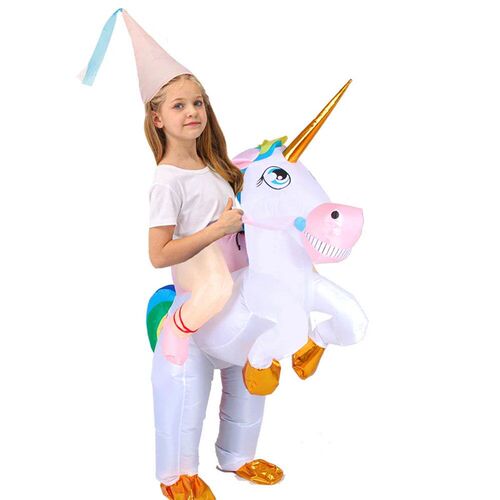 Kids Unicorn Inflatable Costume Carnival Halloween Child