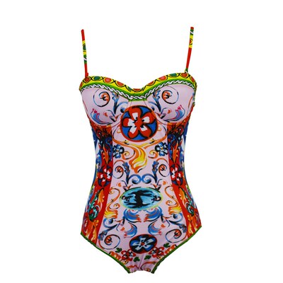 Hot Womens Push Up Underwired Swimsuit With Sarong Swimwear