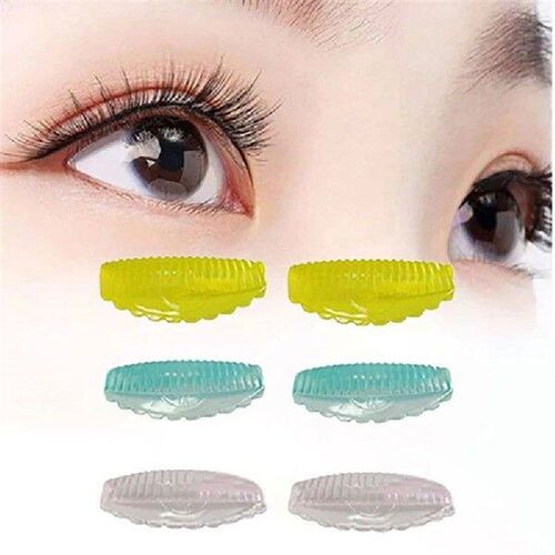 4 Pairs Glue Free Silicone Eyelash Perm Pads 4 Sizes Sticky