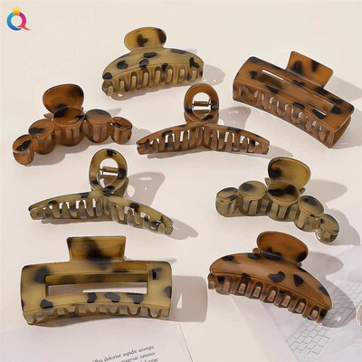 Qiyue new imitatoon tic acid hair clip fashion leopard hair