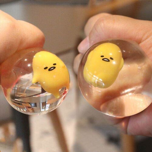 Funky Egg Splat Ball Squishy Toys Stress Relief Eggs Yolk