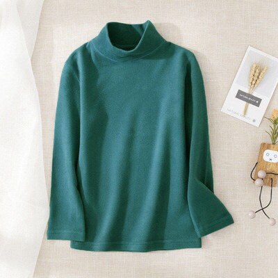 Kids Winter Tops Half High Collar Base Shirt Tshirt Breathab