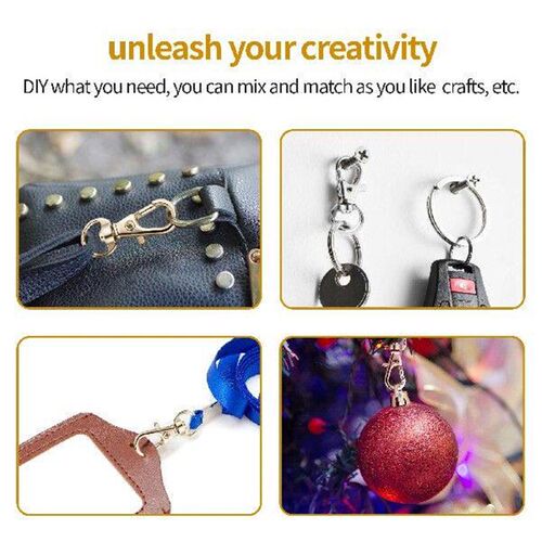 56Pcs Swivel Clasps Set Zinc ALloy Rotating Snap Hooks