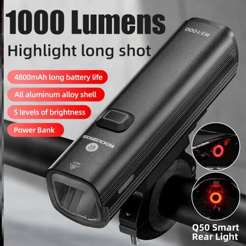 车前灯1000LM Bike Light Front Lamp USB Rechargeable LED