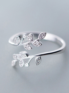 2022 New Korean Zircon Star Moon Tassel Rings For Women Silv