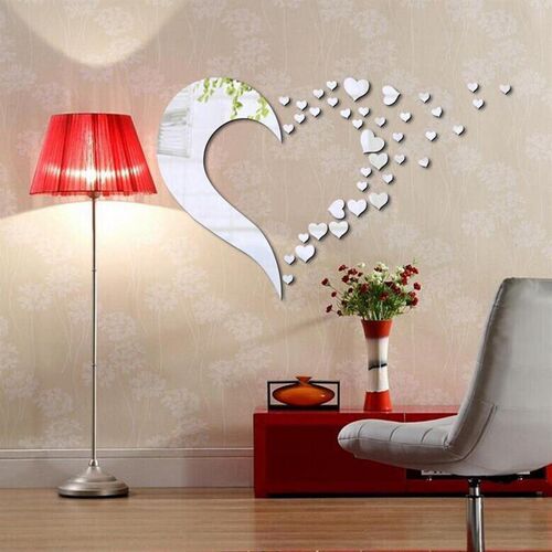 3D Wall Sticker Mirror Wall Sticker Removable Living Room So