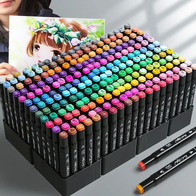 Double Headed Marker Set Best Colouring Markers Drawing Alco图片