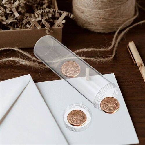 10 Pcs Storage Tubes Clear Collectibles Coin Collecting